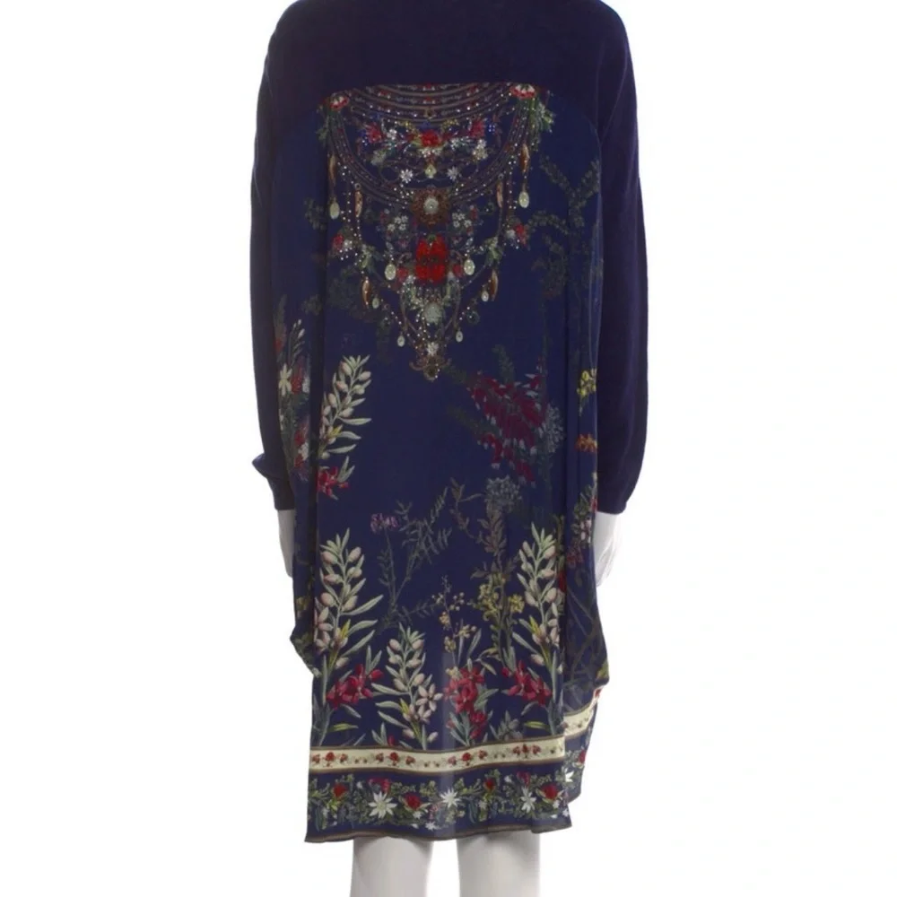 Camilla Deep Blue Jumper with Bird Print - Picture 5 of 6
